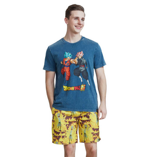 Polera Dragon Ball Goku Vs Goku Black Petróleo