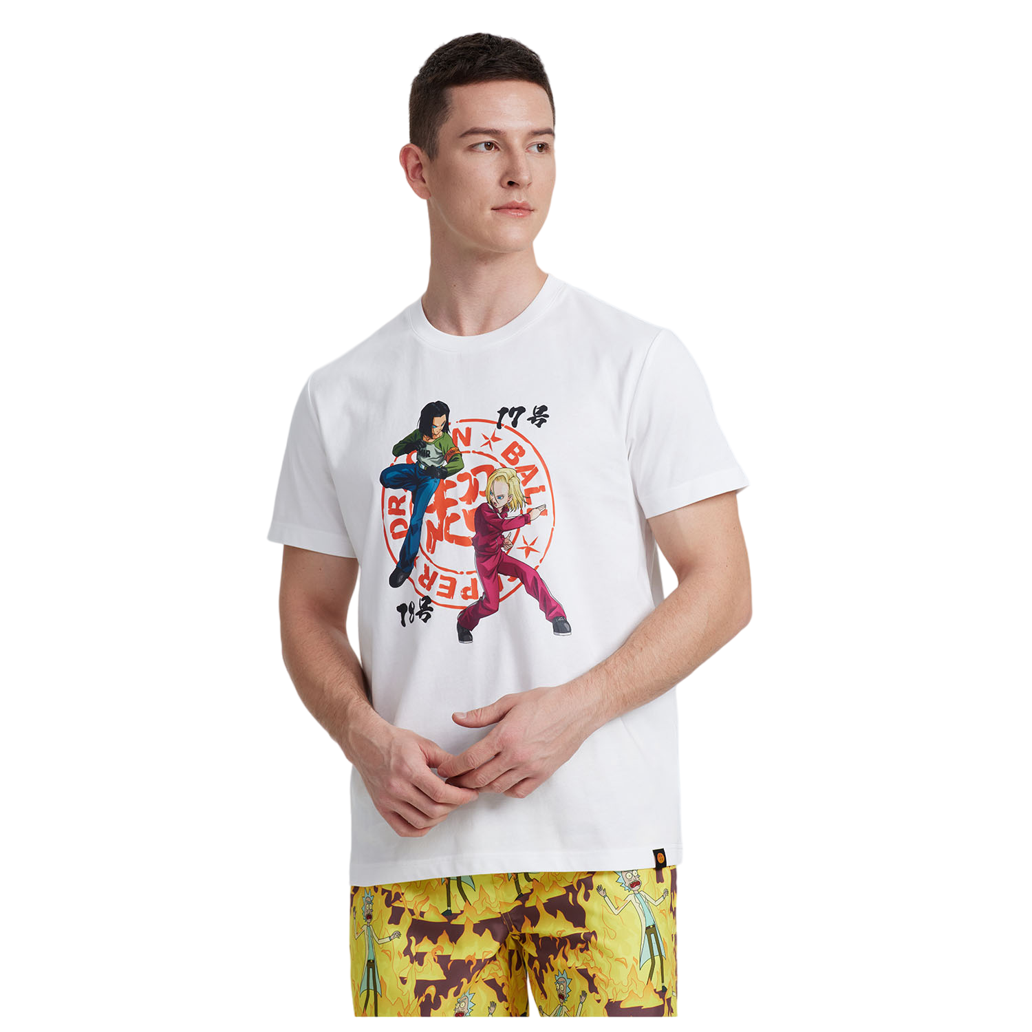 Polera Dragon Ball N17 And N18 Blanco