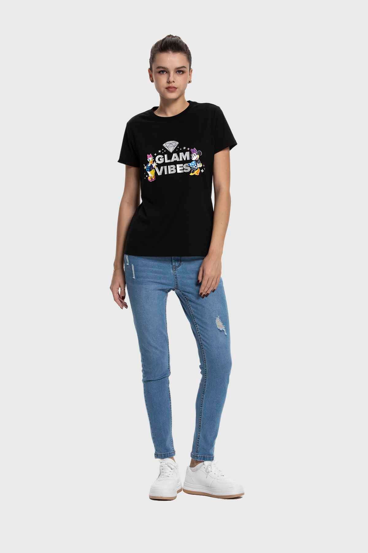 Polera Mujer Mickey Y Sus Amigos Negro Ii