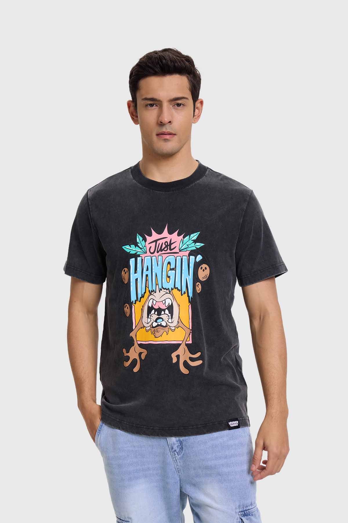 Polera Hombre Taz Negro