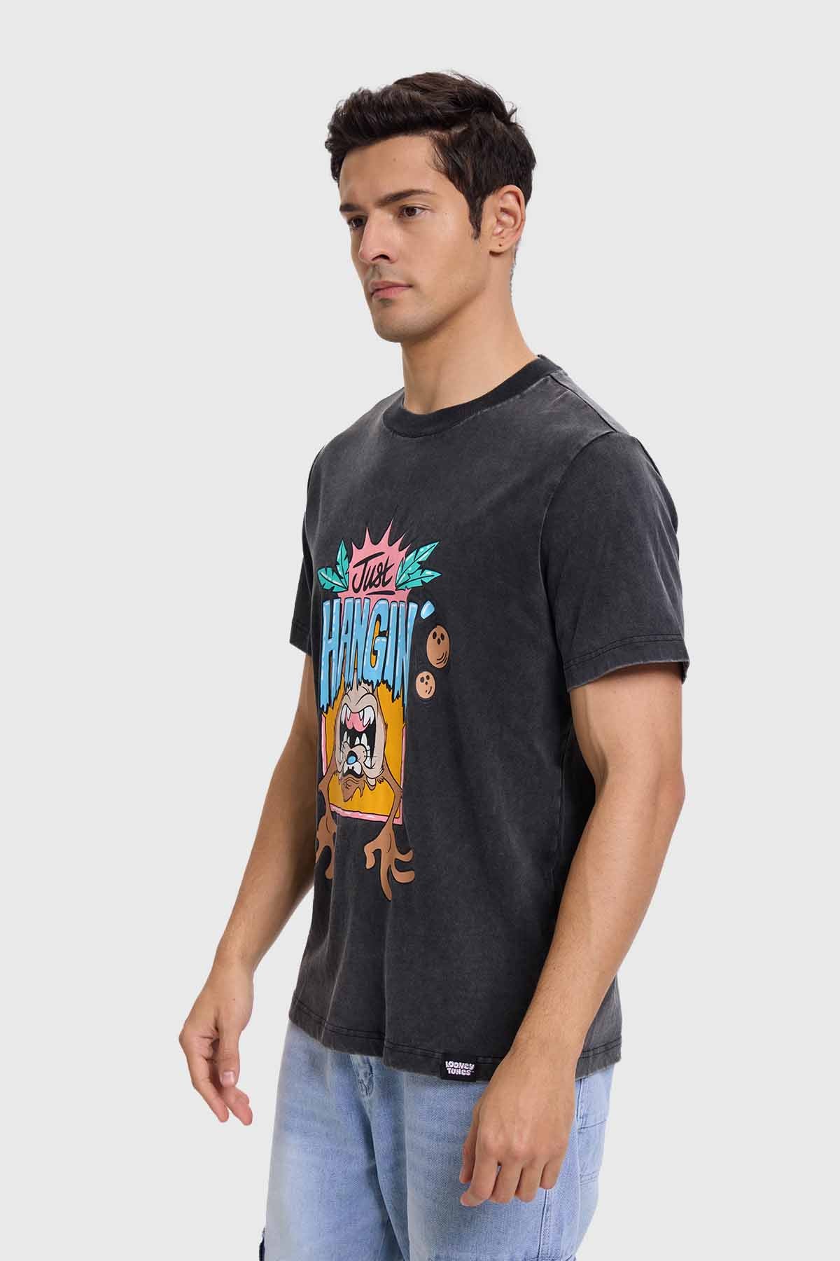 Polera Hombre Taz Negro