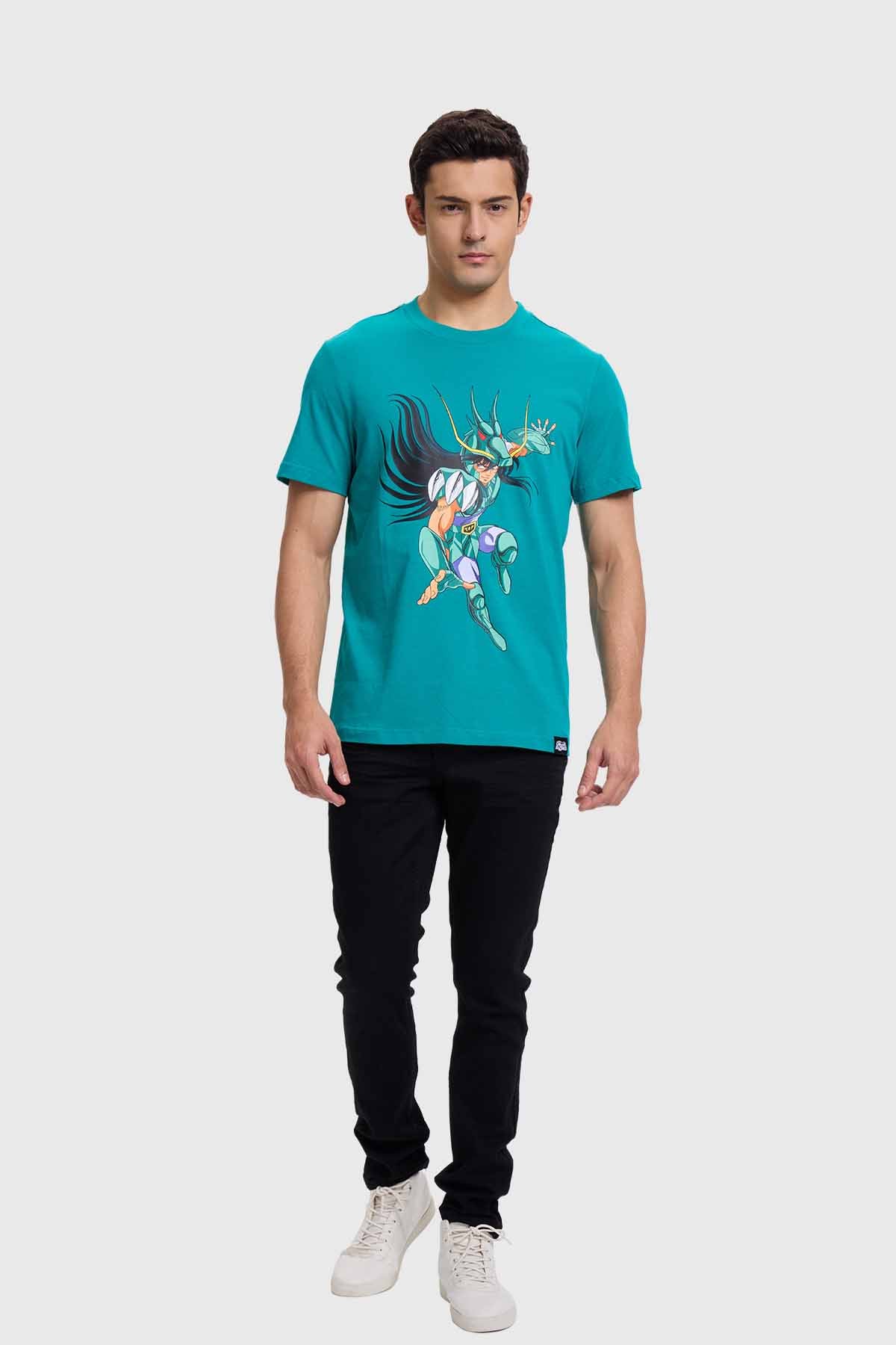 Polera Caballeros Del Zodiaco Shiryu Verde