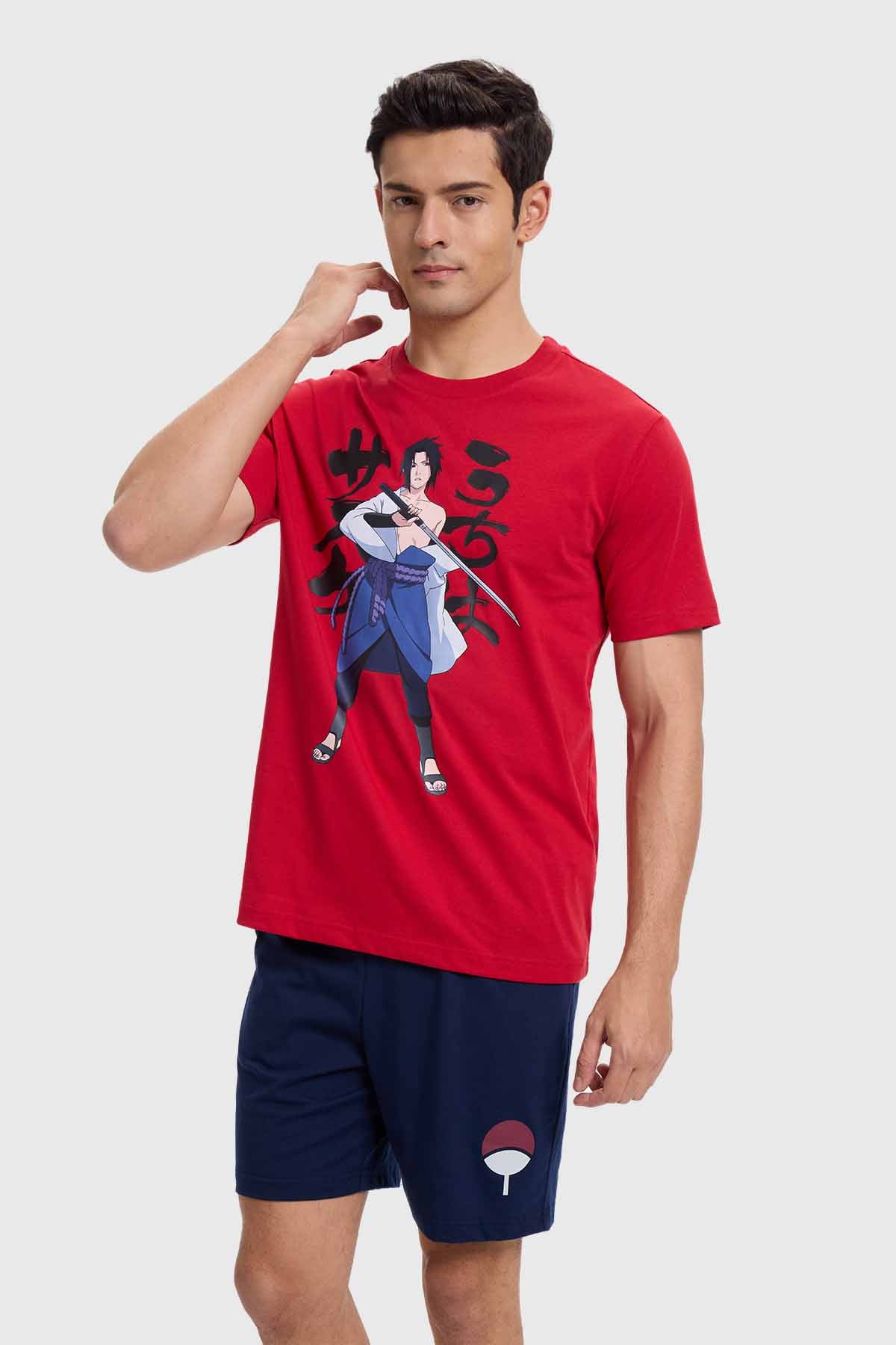 Pijama Hombre Sasuke Rojo Oscuro