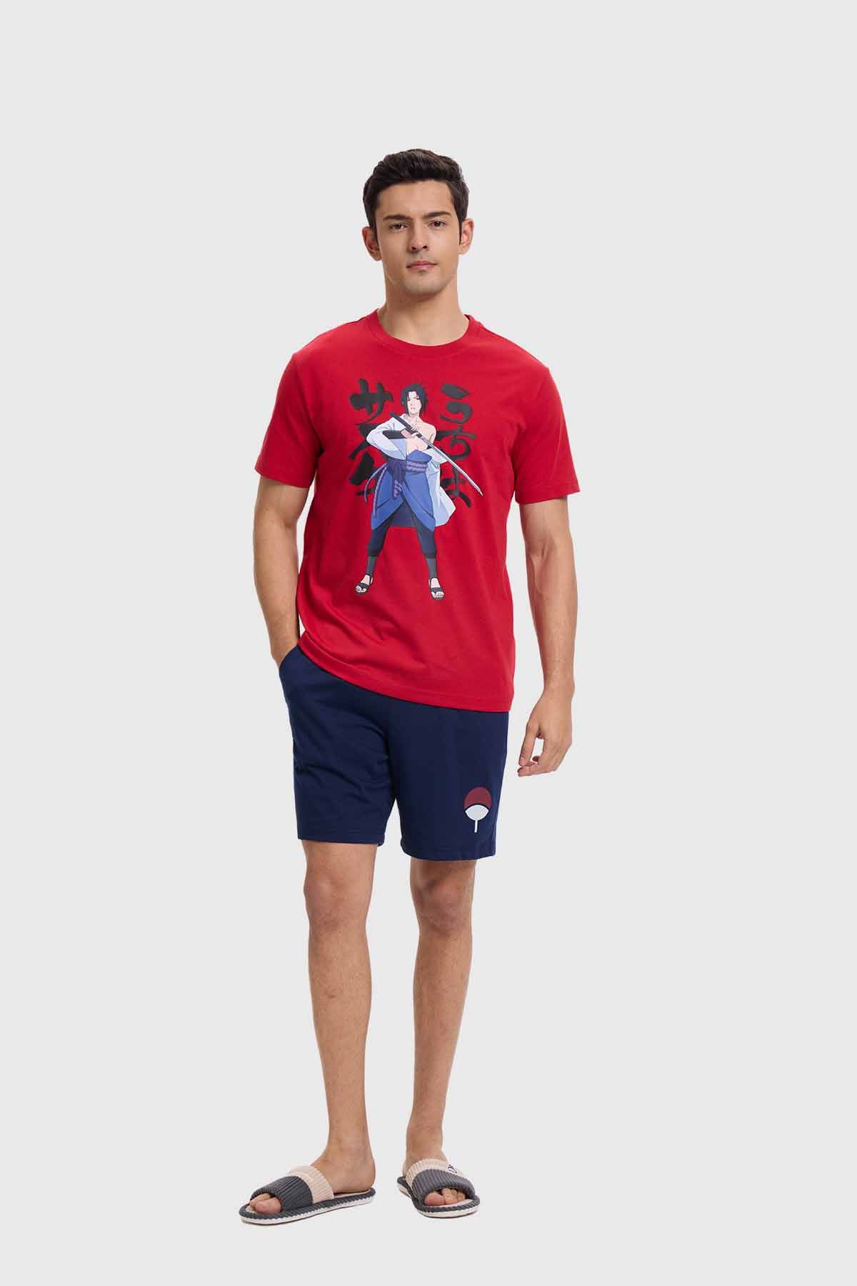 Pijama Hombre Sasuke Rojo Oscuro