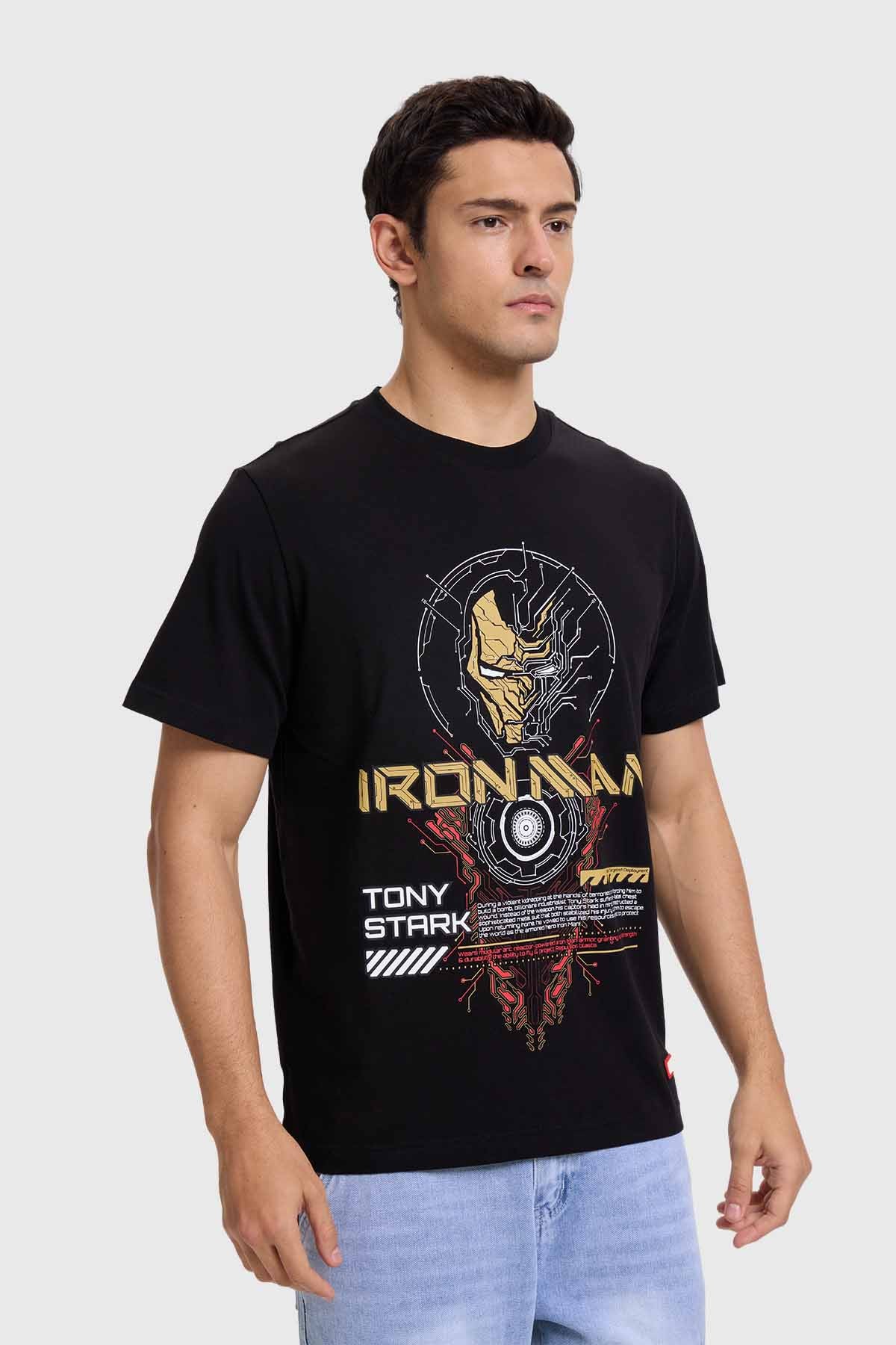 Polera Hombre Iron Man Negro Iii