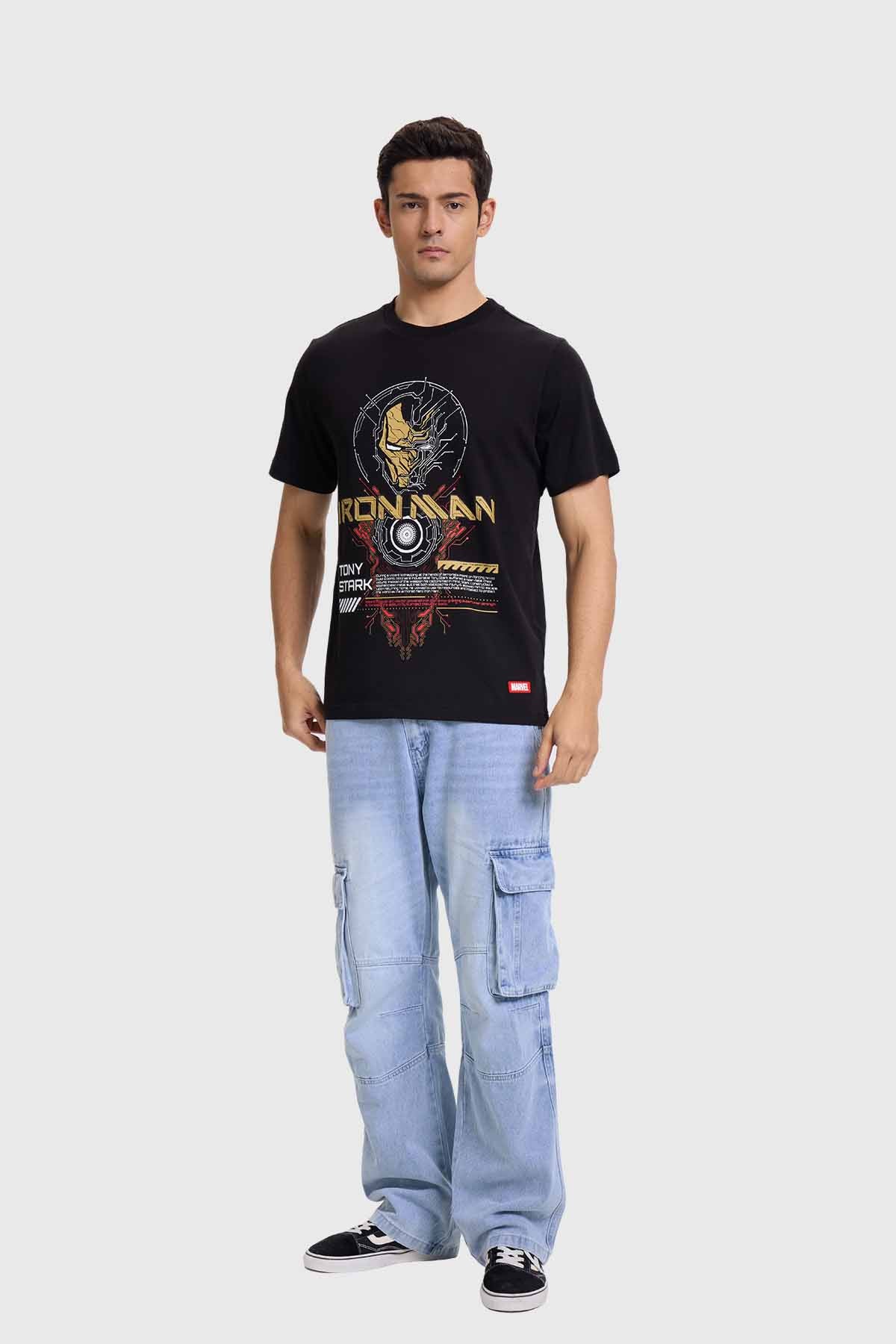 Polera Hombre Iron Man Negro Iii
