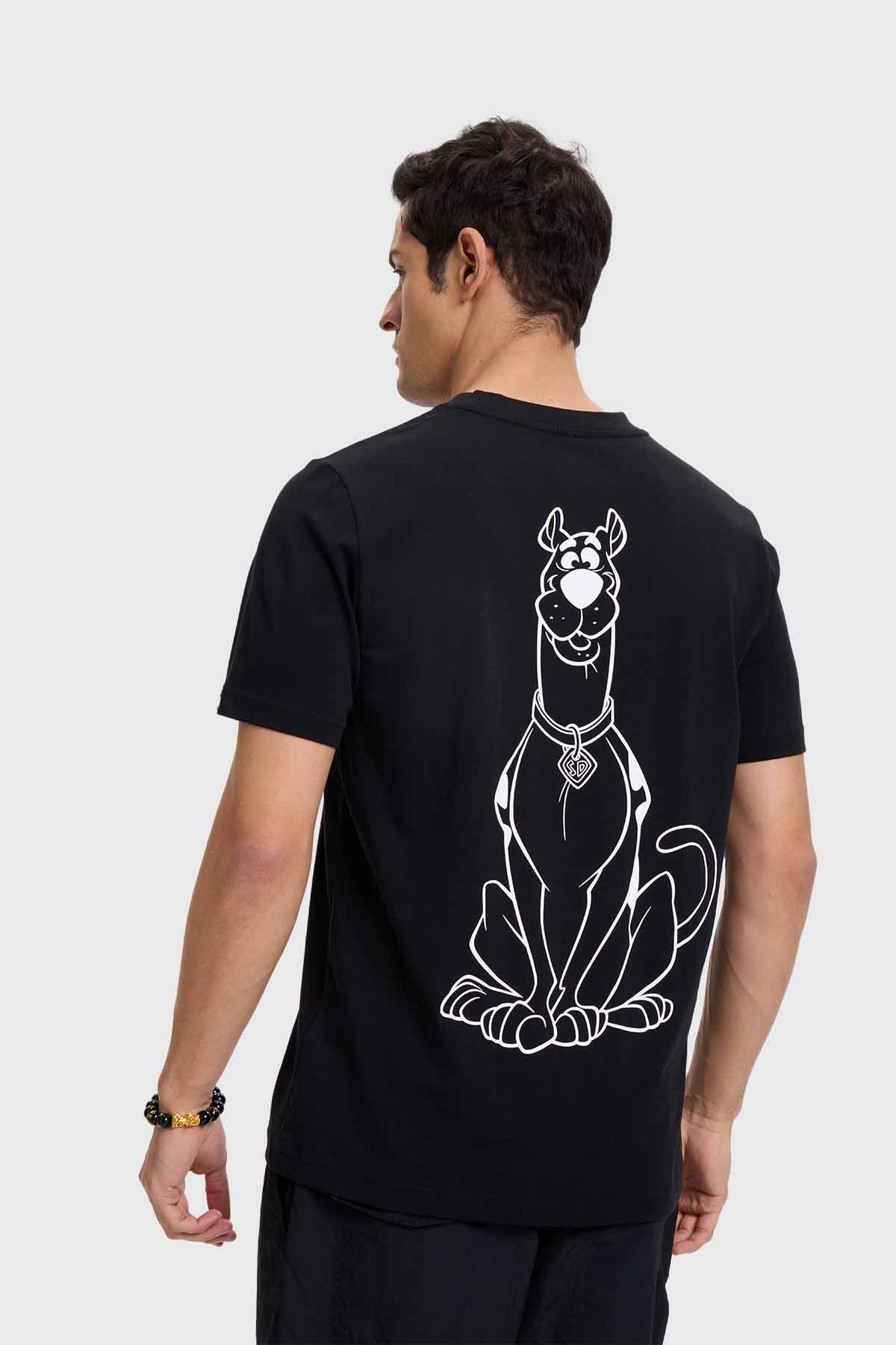 Polera Hombre Scooby Doo Negro