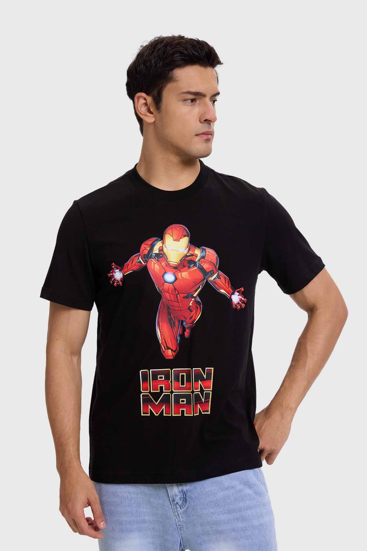 Polera Hombre Avengers Negro