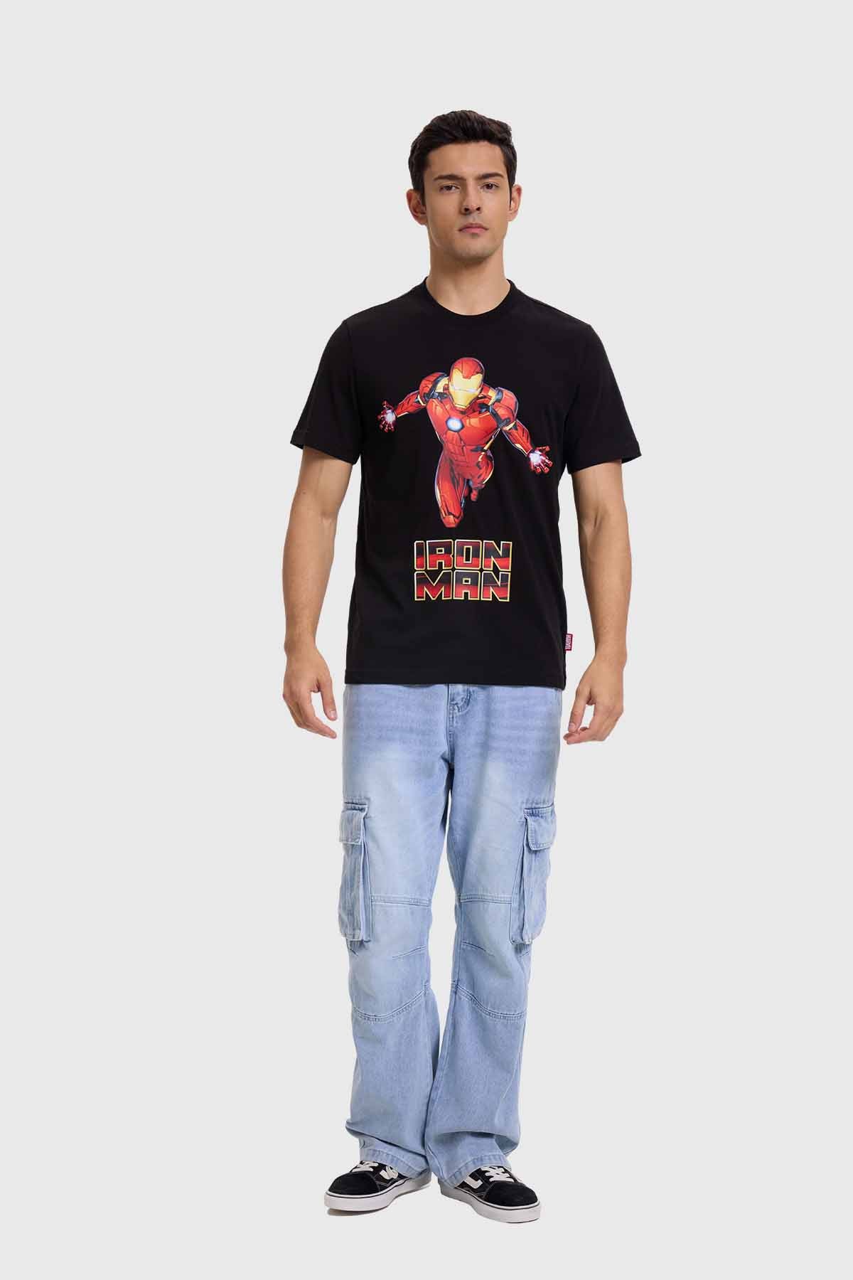 Polera Avengers Iron Man Negro