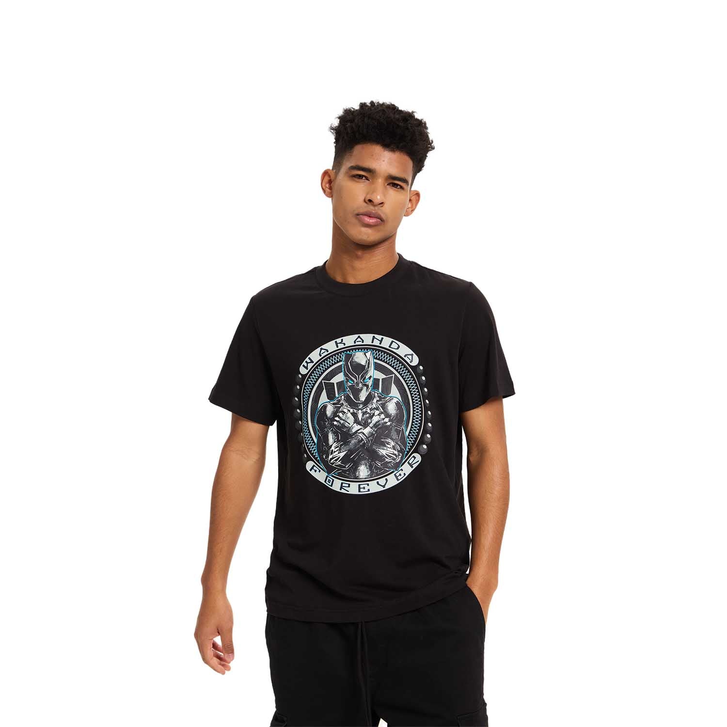 Polera Avengers Black Panther Wakanda Negro