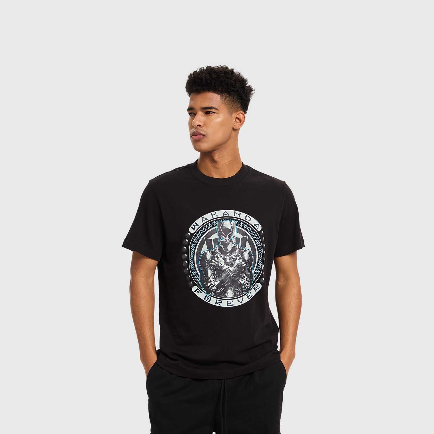 Polera Avengers Black Panther Wakanda Negro
