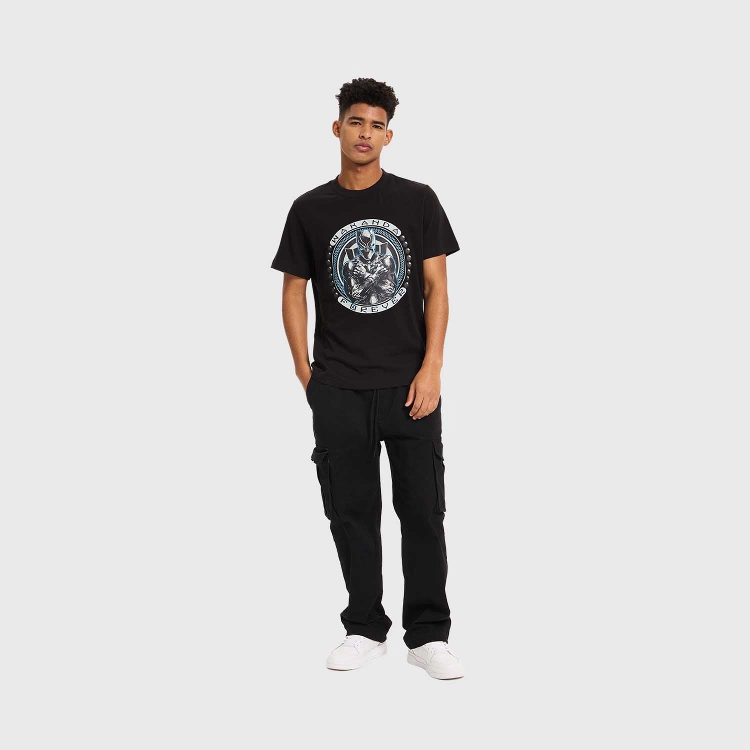 Polera Avengers Black Panther Wakanda Negro