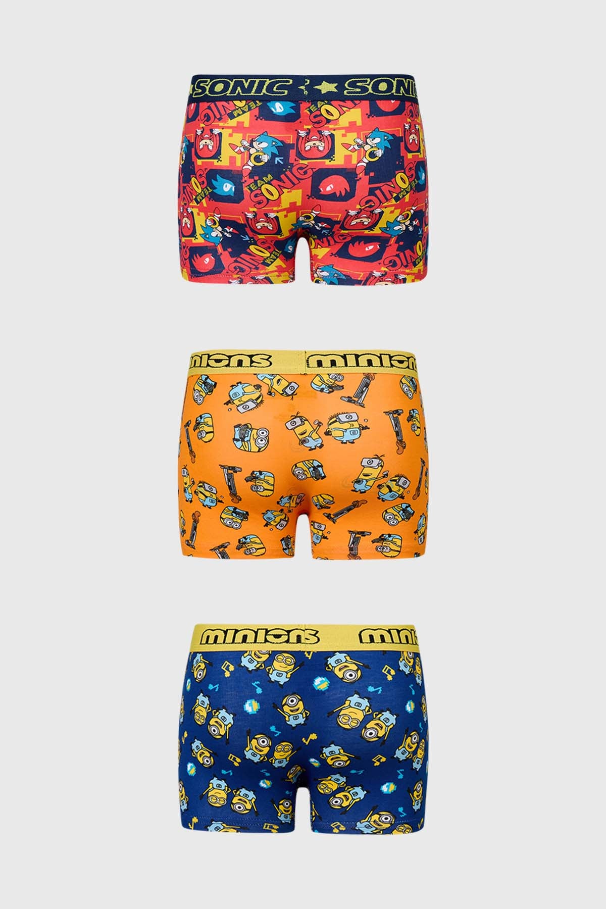 Bóxer Tripack Minions Azul