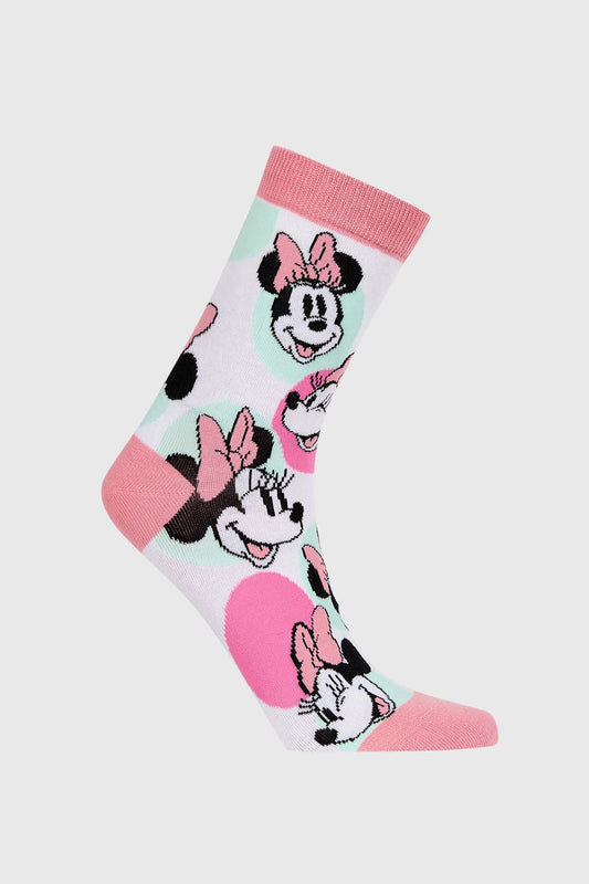 Calcetín De Vestir Minnie Mouse Rosado