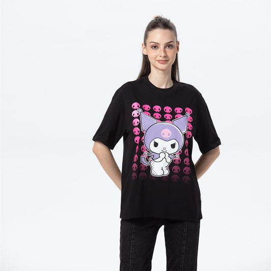 Polera Kuromi Oversize Negro