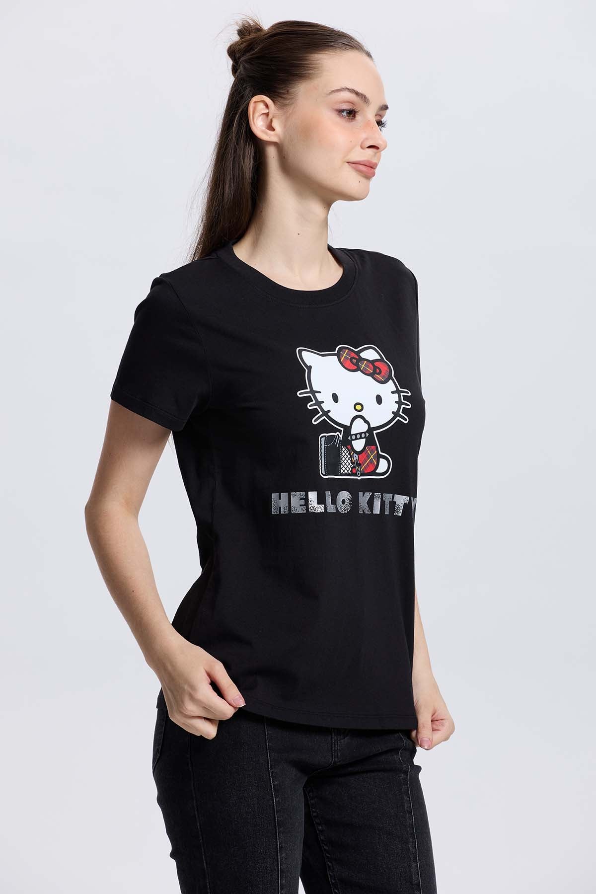 Polera Mujer Hello Kitty Negro Vi