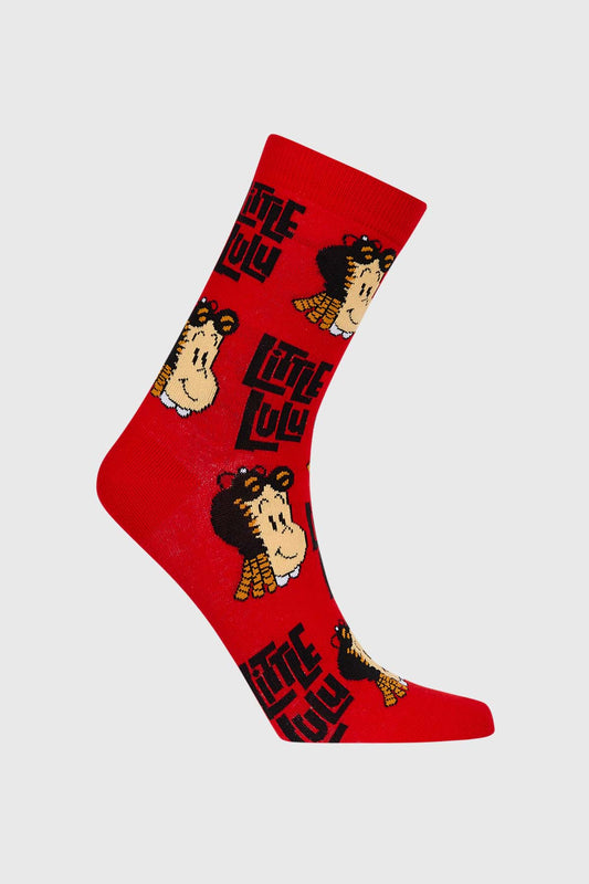 Calcetín De Vestir Pequeña Lulú Rojo