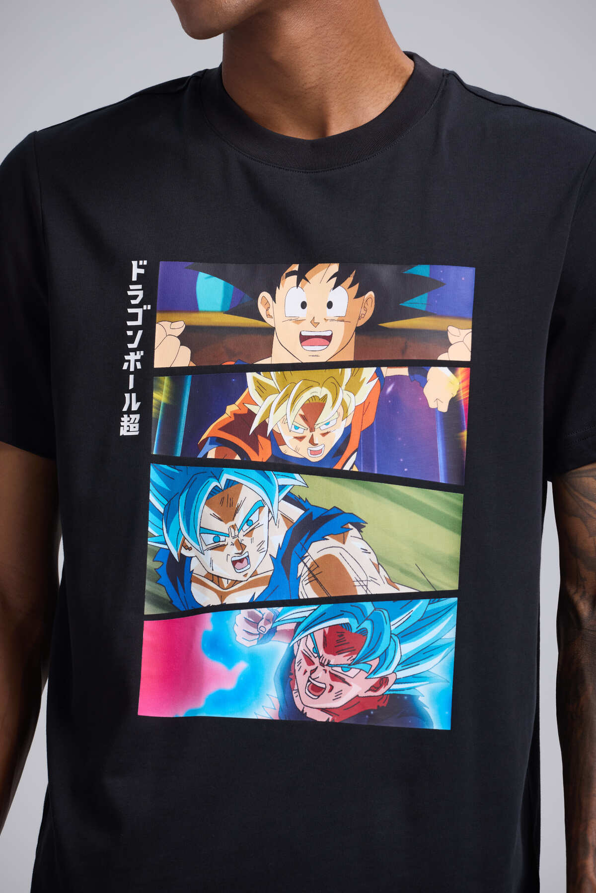 Polera Hombre Dragon Ball Negro Vii