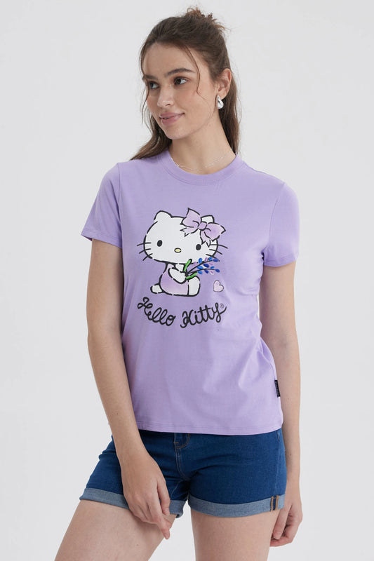 Polera Hello Kitty Lila