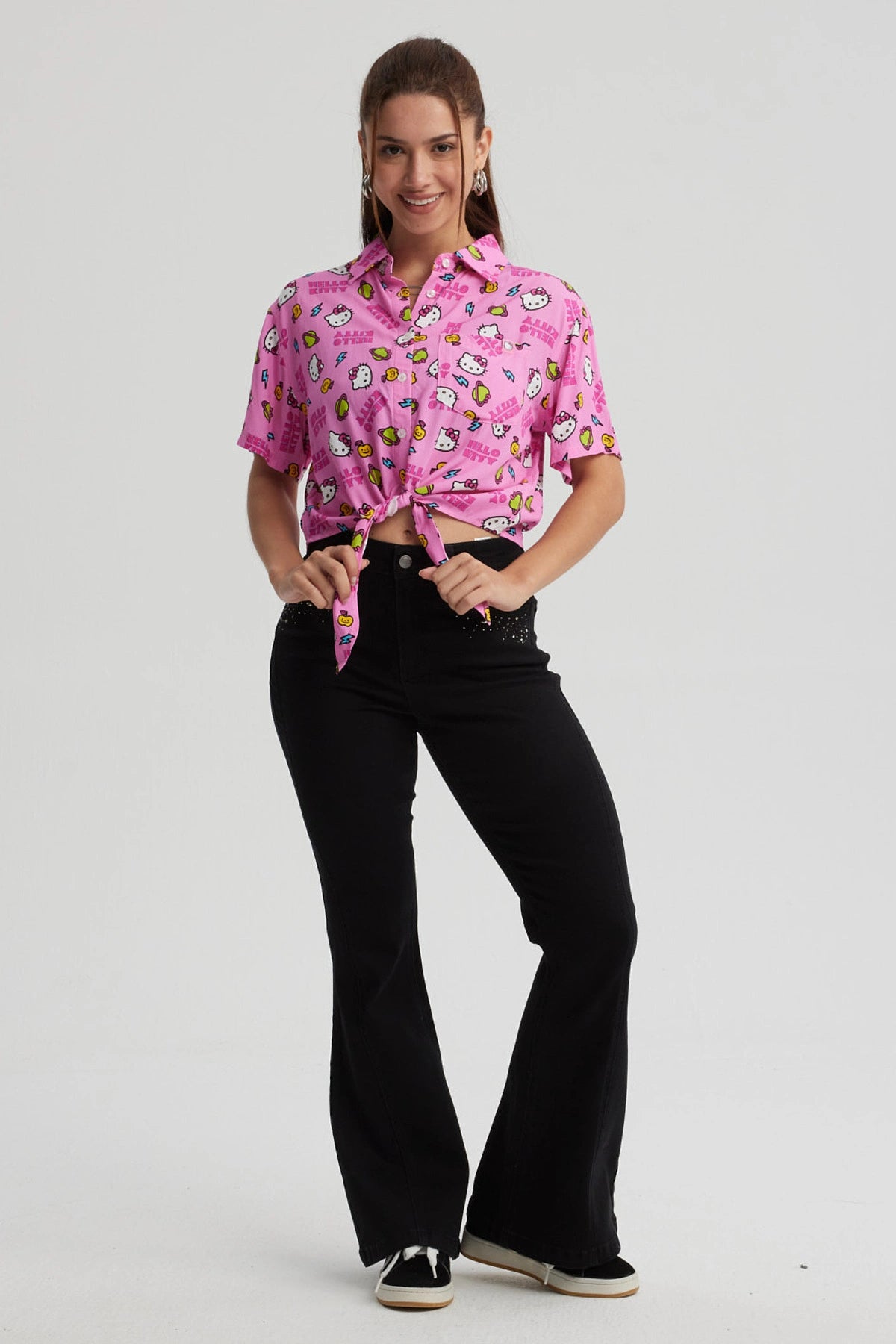 Camisa Hello Kitty Rosada