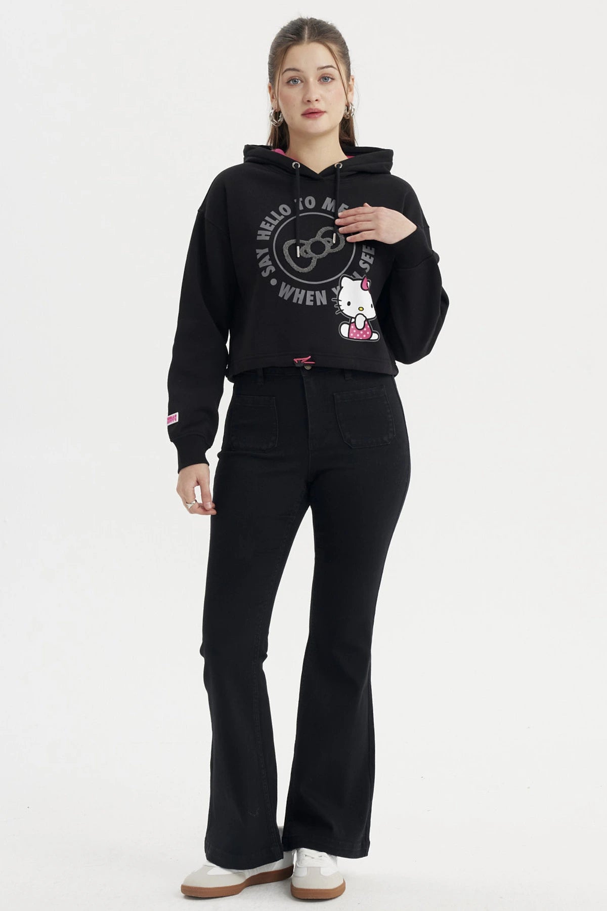 Polerón Hello Kitty Negro