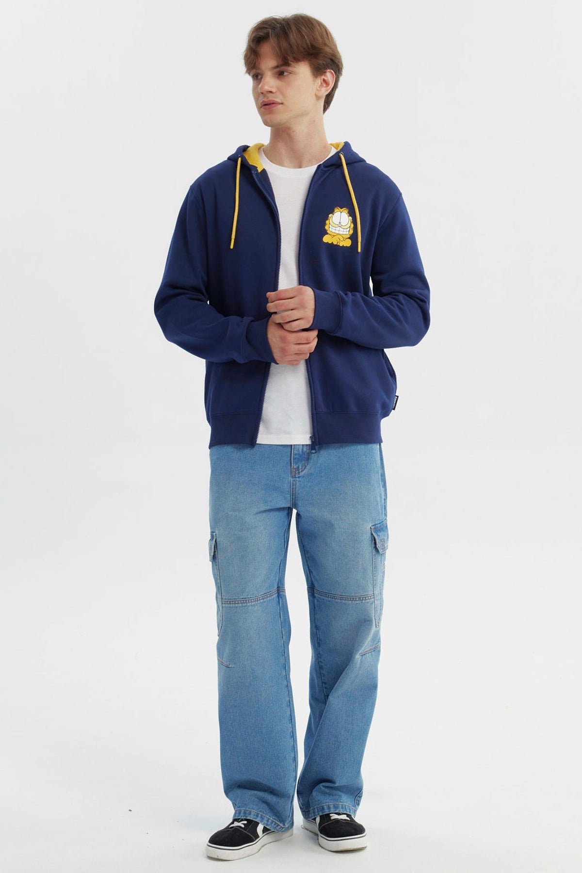 Polerón Hombre Garfield Azul Marino