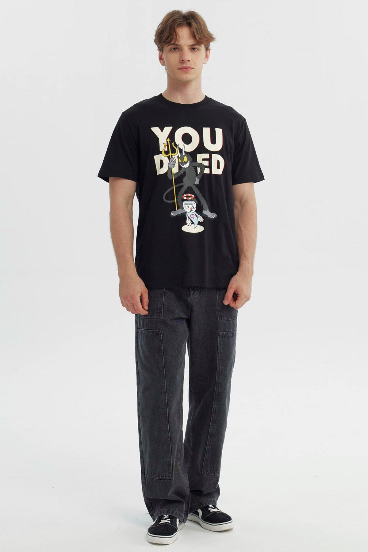 Polera Cuphead Negra