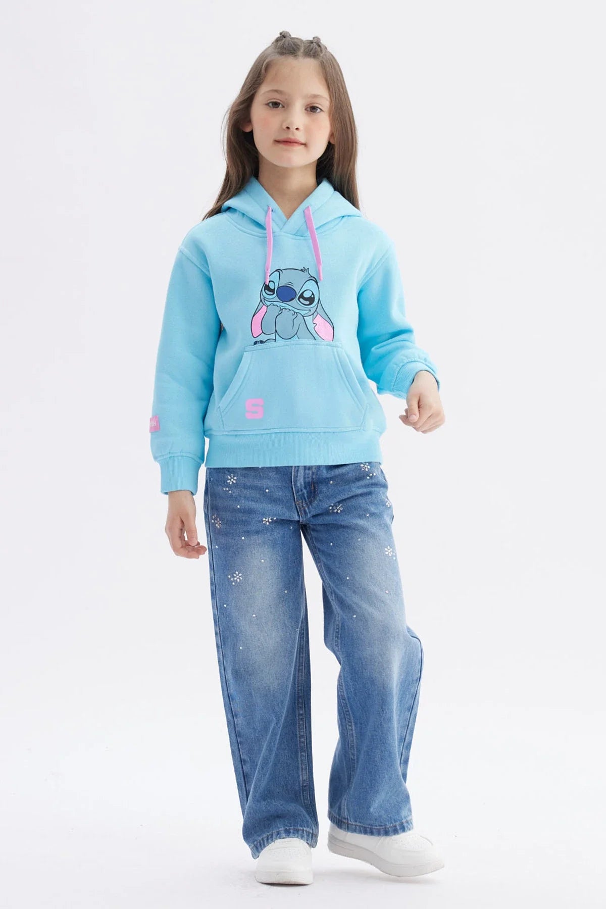 Polerón Stitch Celeste