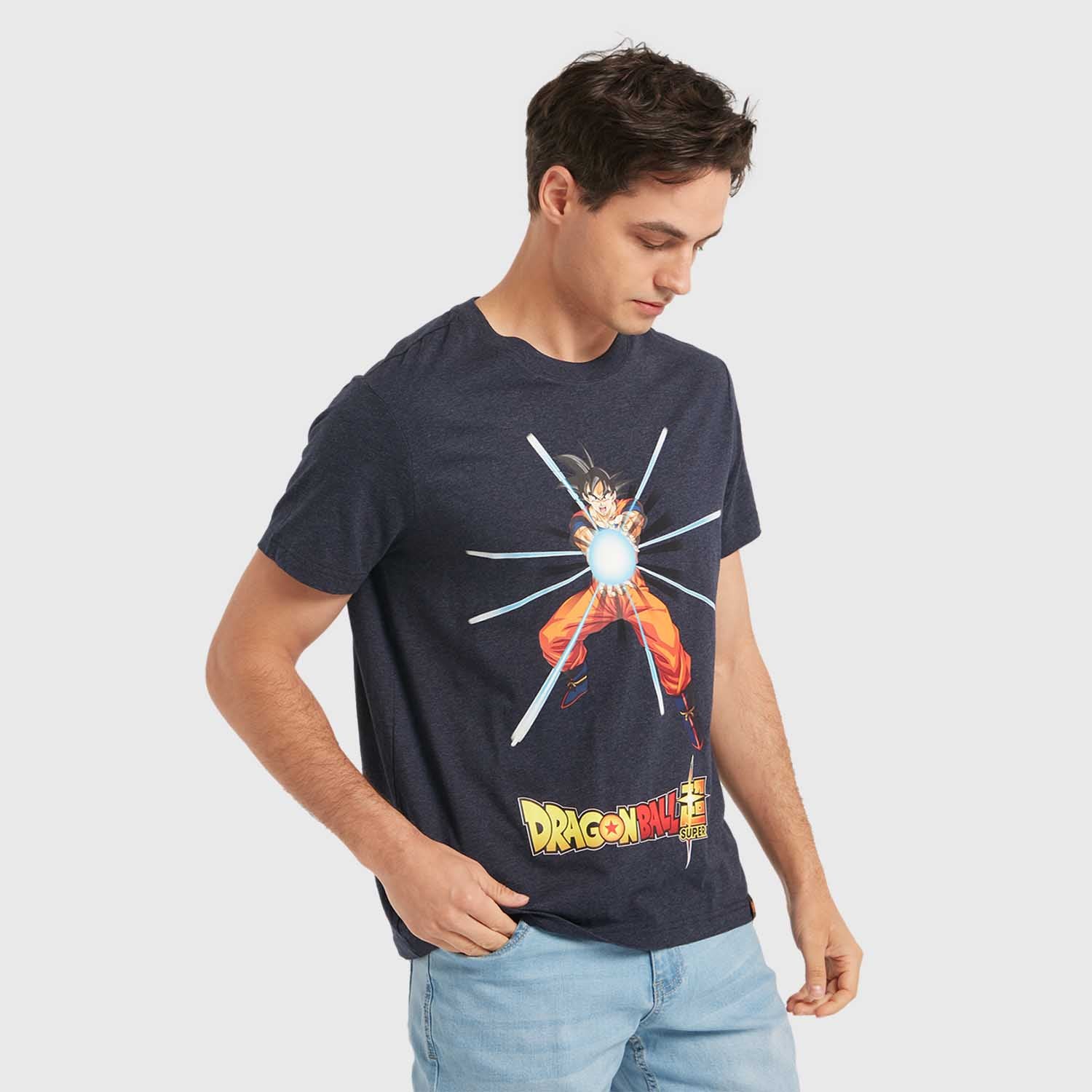 Polera Goku Kamehameha Melange