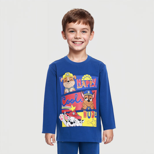 Polera Paw Patrol Manga Larga Azul