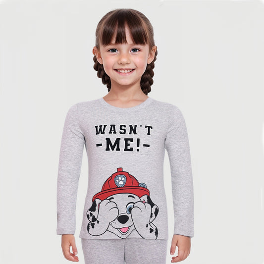 Polera Paw Patrol Gris Melange