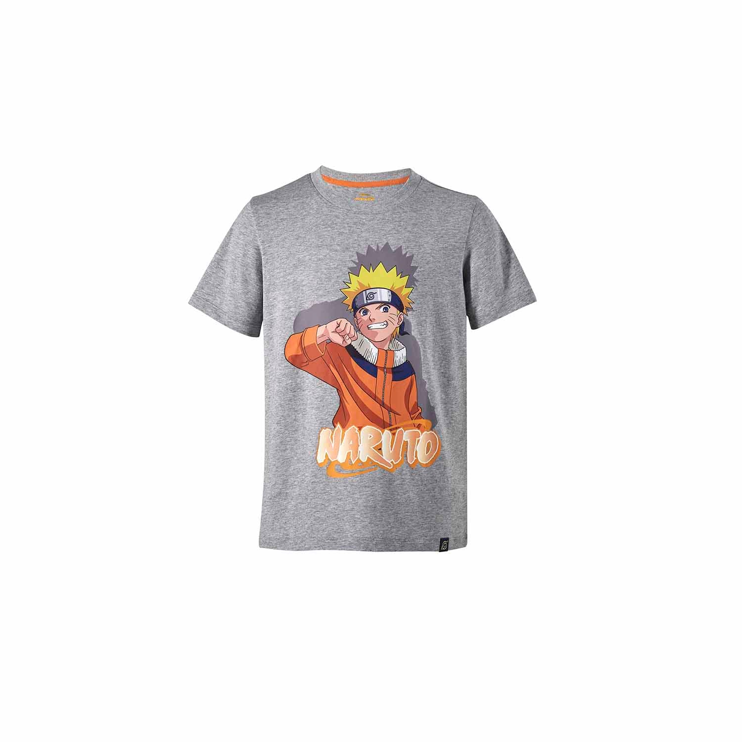 Polera Naruto Print Gris Melange
