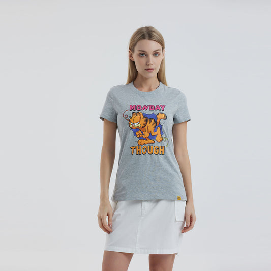 Polera Garfield Gris Melange