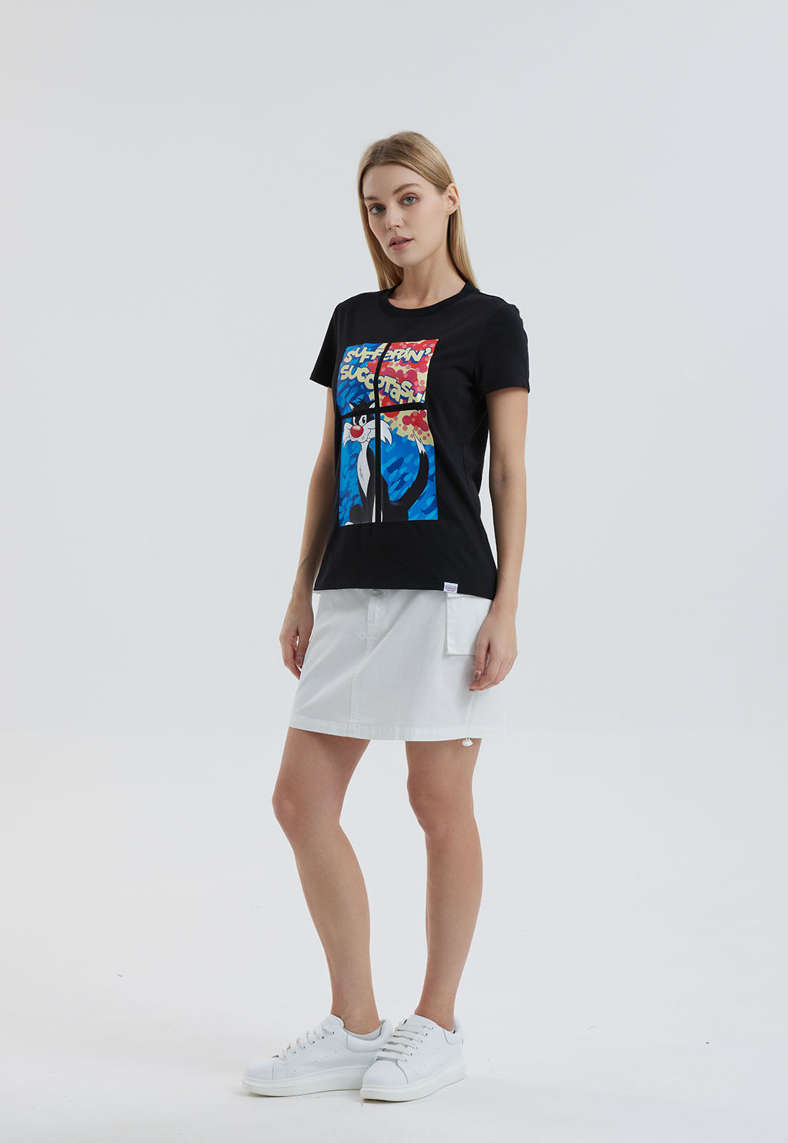 Polera Looney Tunes Negro/Verde