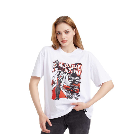 Polera Cruella Devil Oversize Blanco