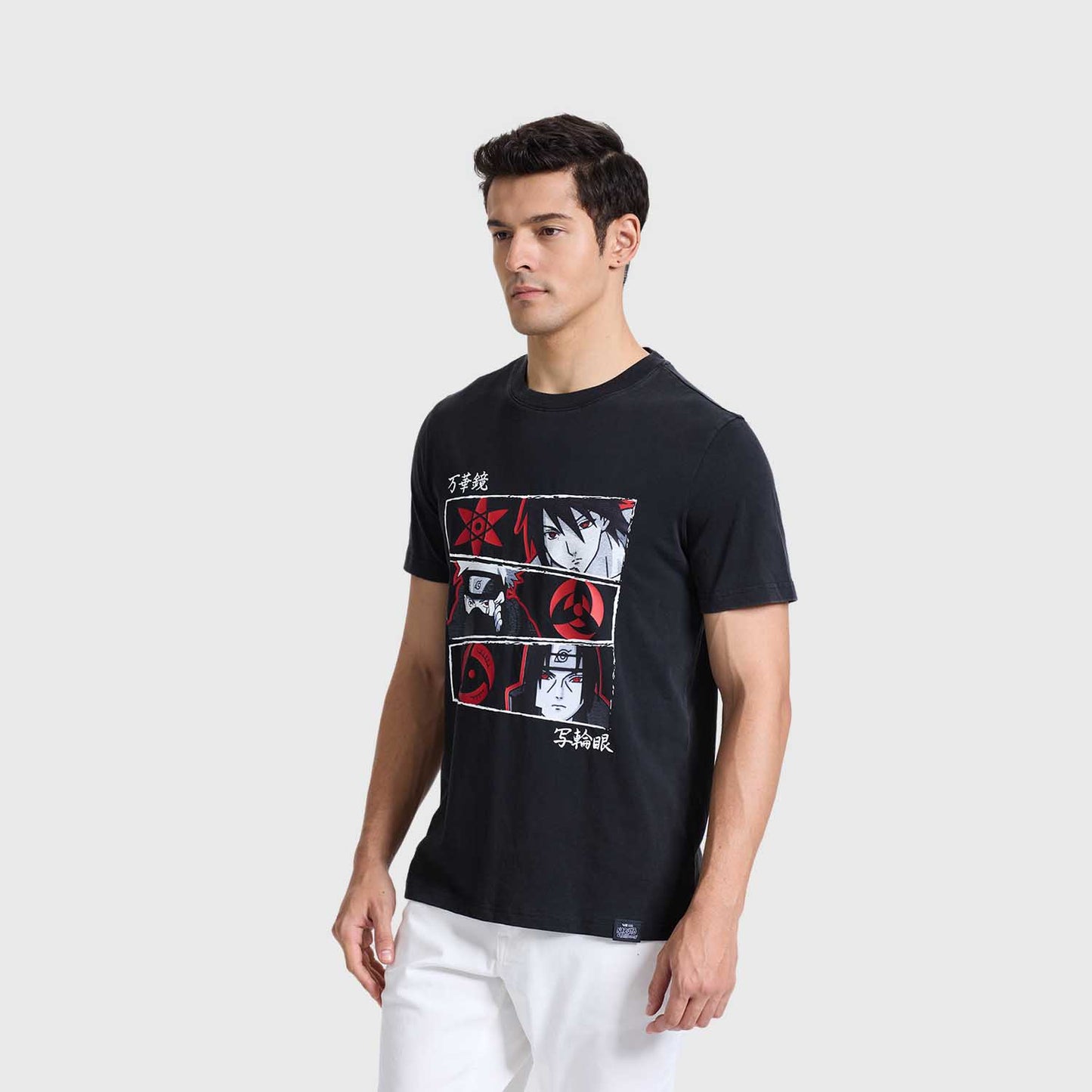 Polera Naruto Sharingan Negro