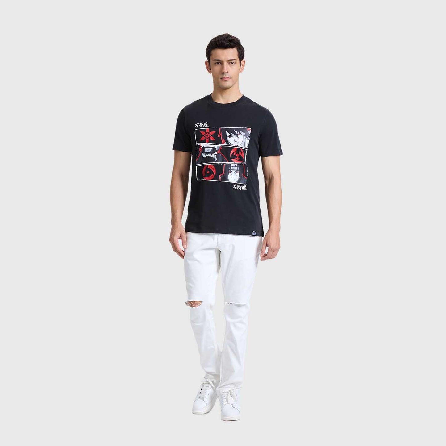 Polera Naruto Sharingan Negro
