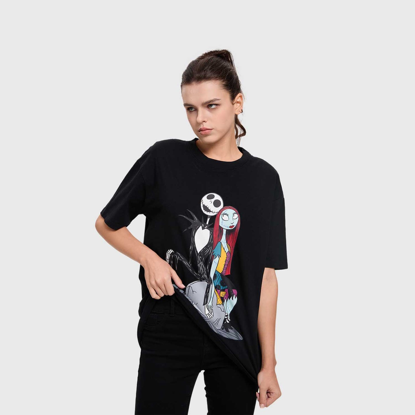 Polera Mujer El Extraño Mundo De Jack Negro