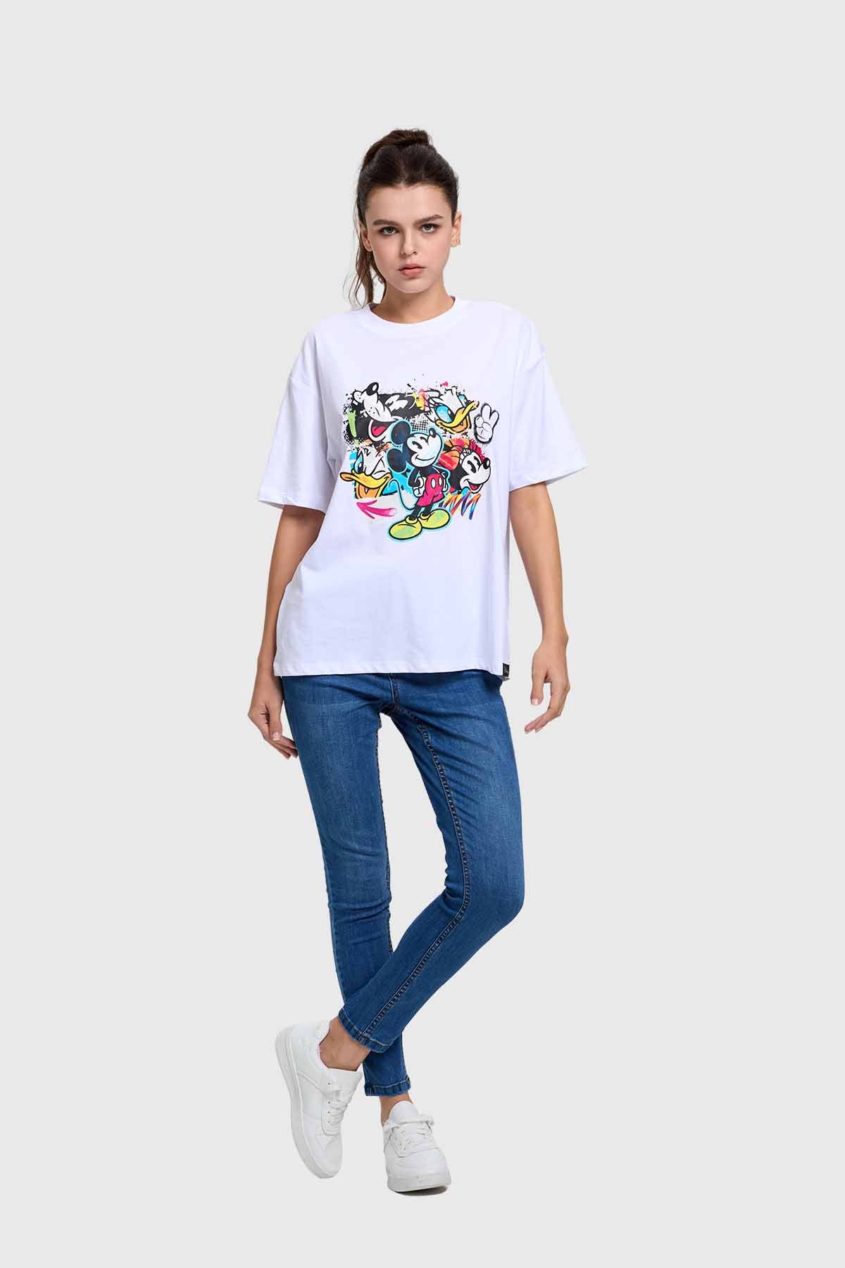 Polera Mickey Y Sus Amigos Blanca