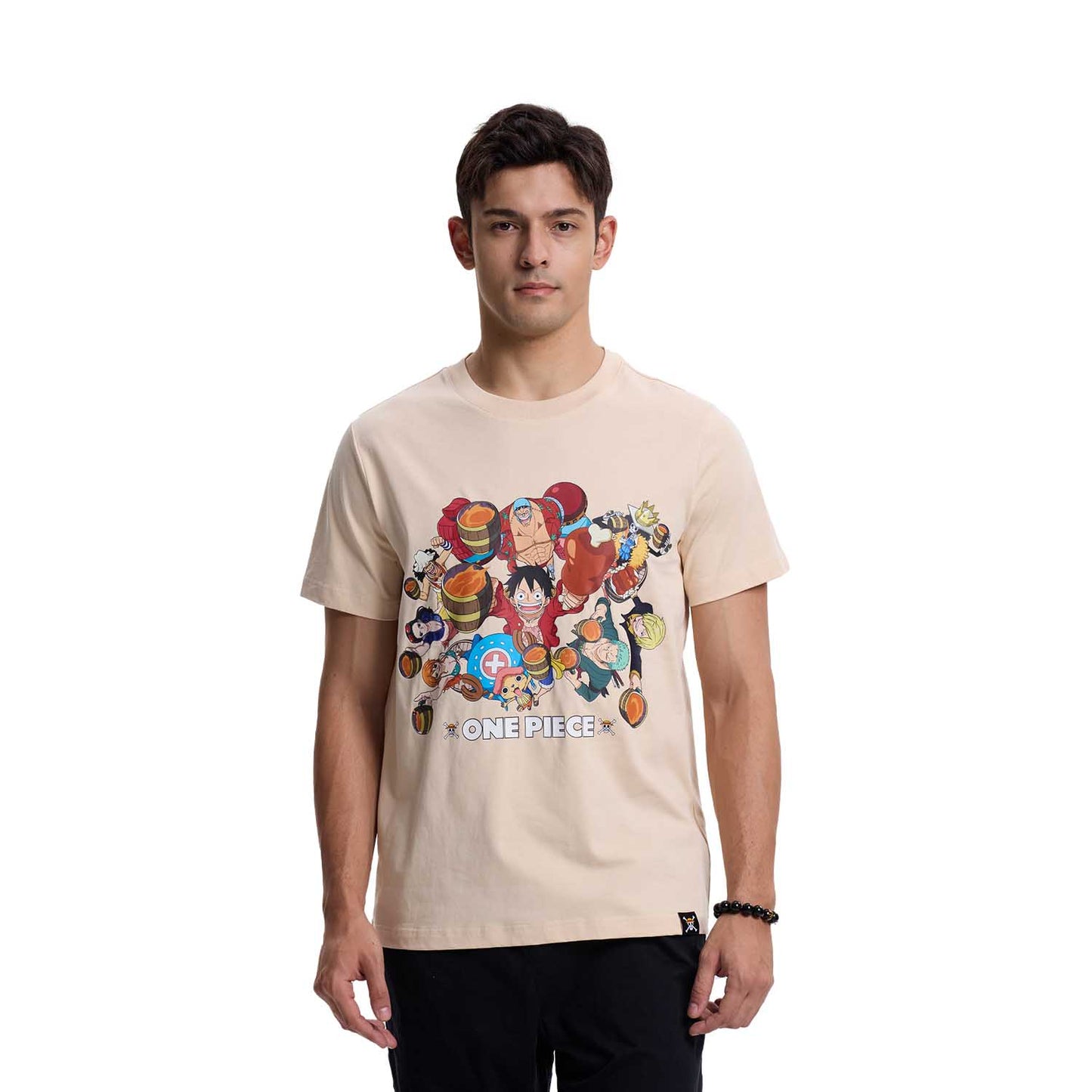 Polera Hombre One Piece - Mugiwaras Beige