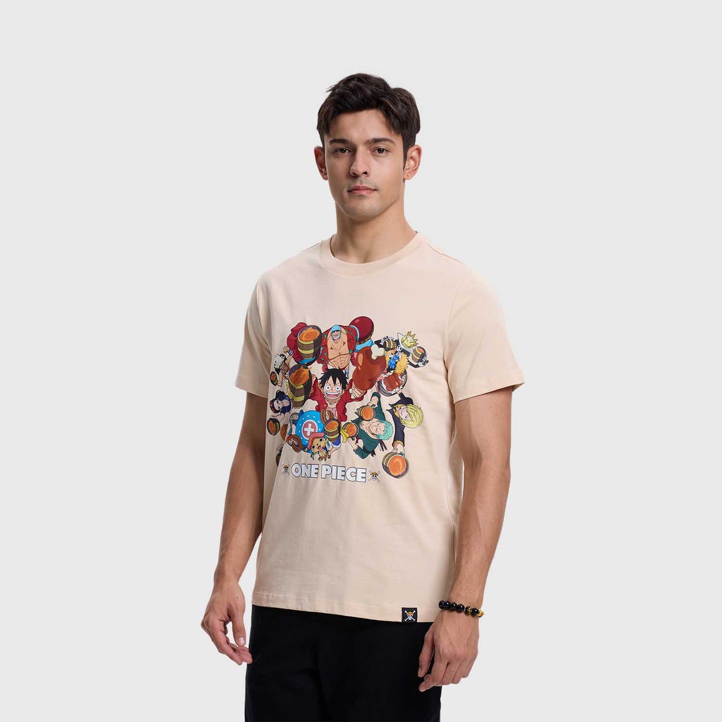 Polera Hombre One Piece - Mugiwaras Beige
