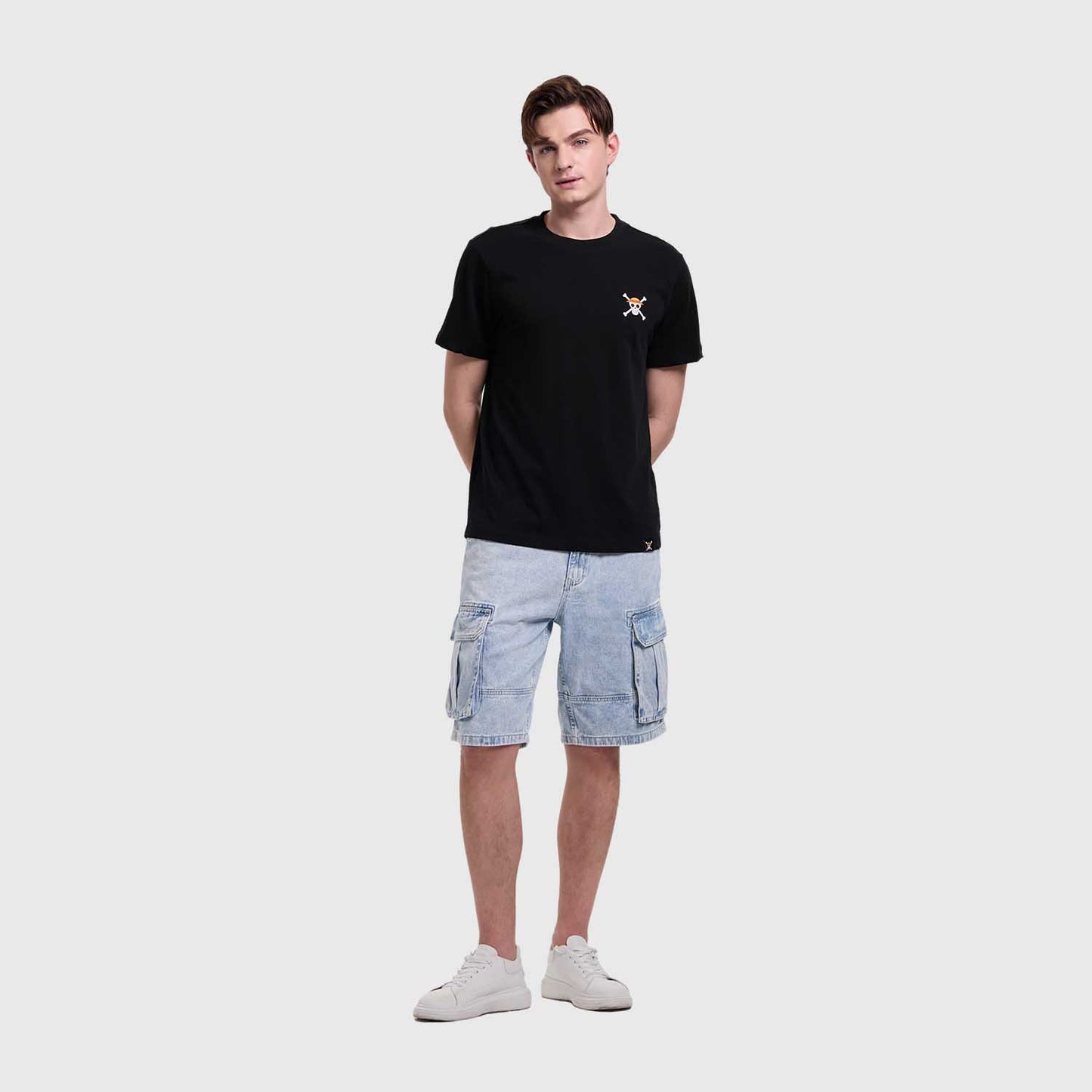 Polera Hombre One Piece - Mugiwaras Negro