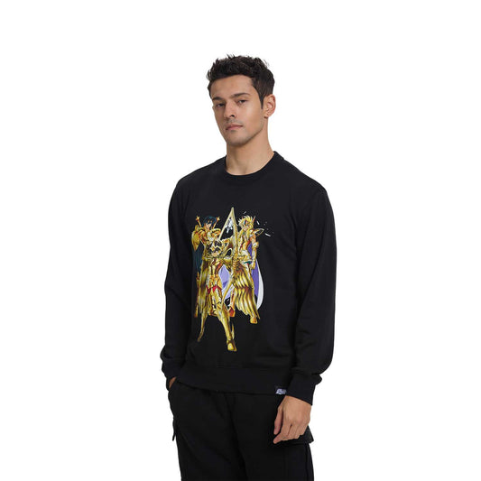 Polerón Caballeros Del Zodiaco Dorado Negro