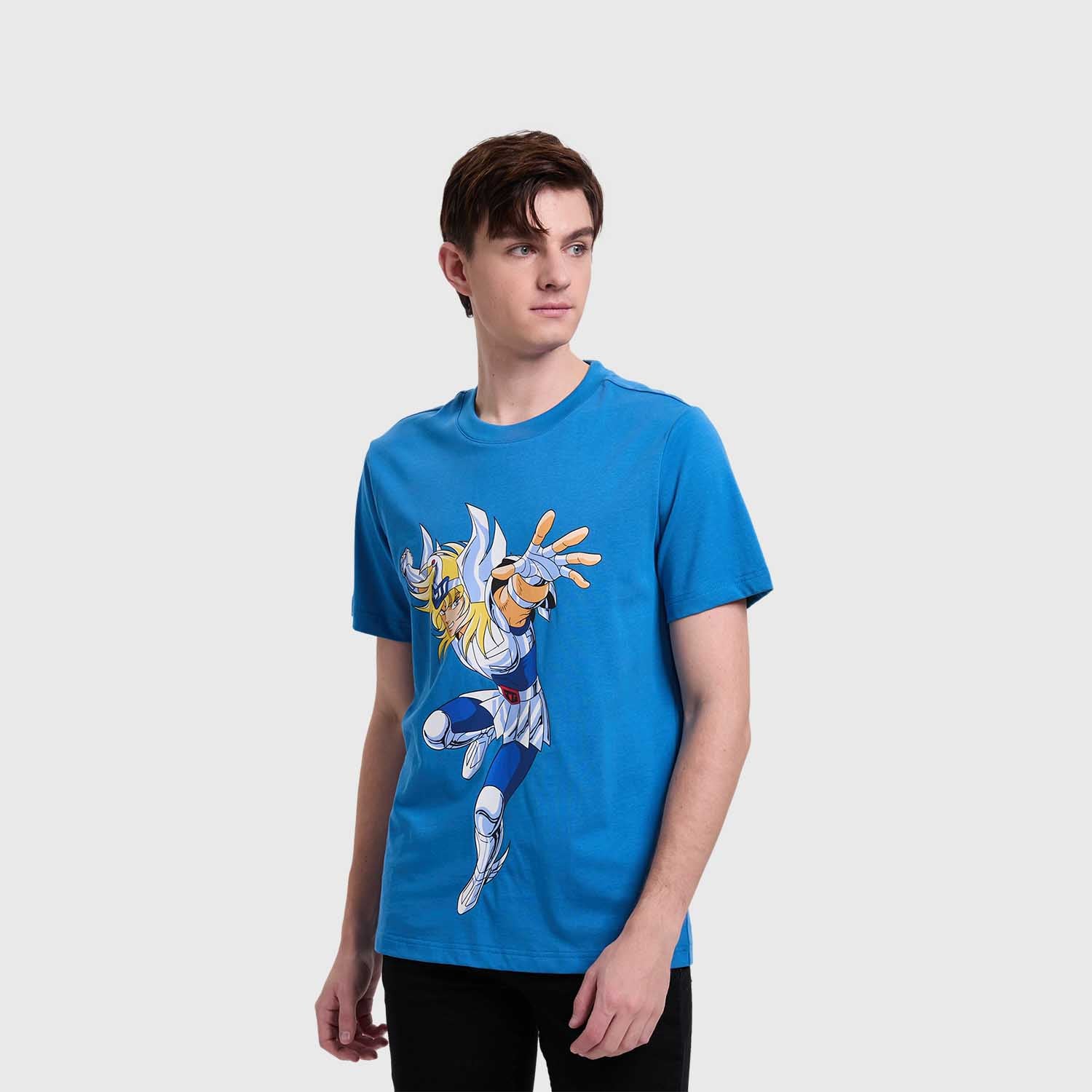 Polera Caballeros Del Zodiaco Hyoga Azul