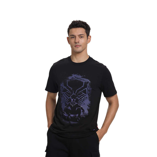 Polera Avengers Black Panther Negro / Morado
