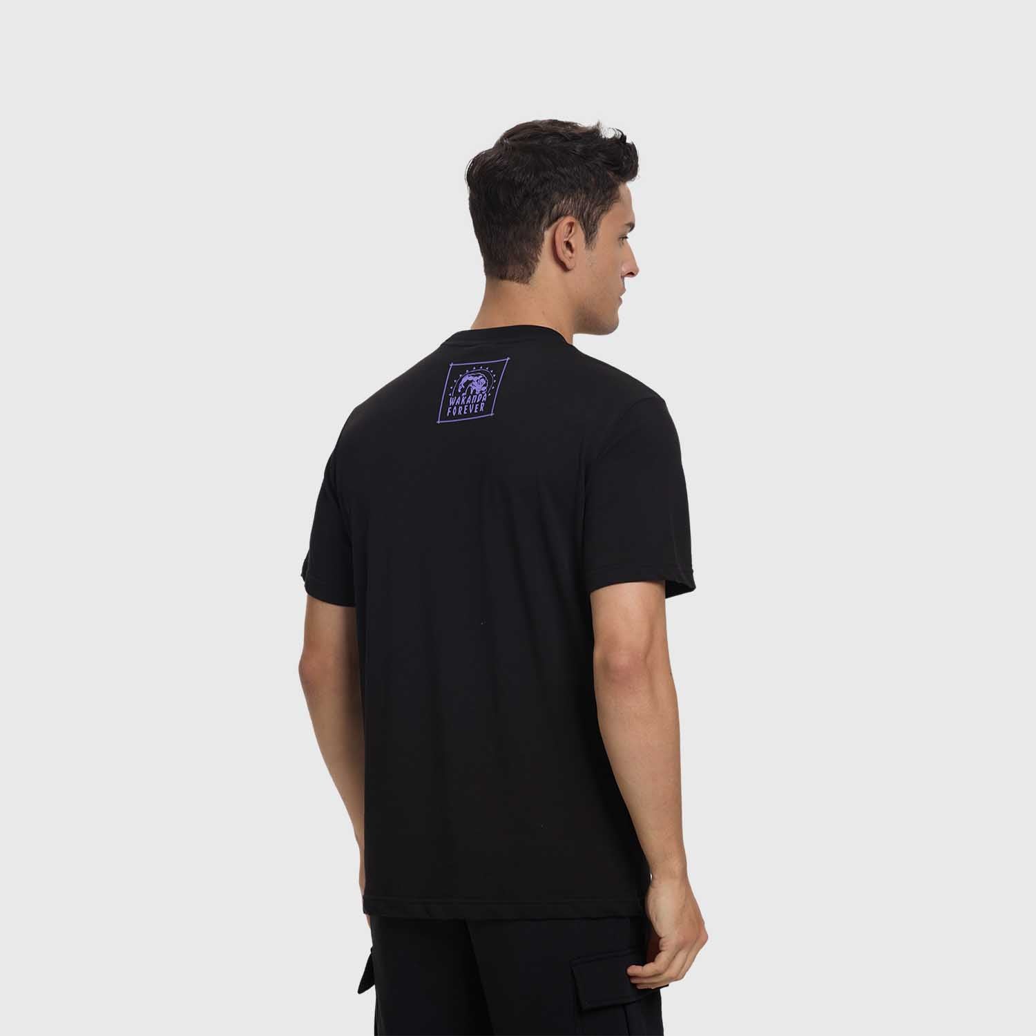 Polera Avengers Black Panther Negro / Morado