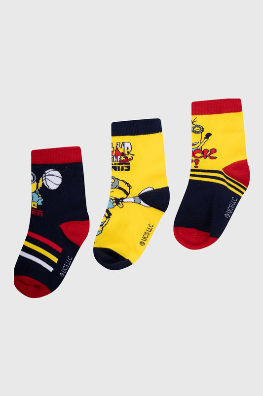 Calcetín De Vestir Tripack Minions