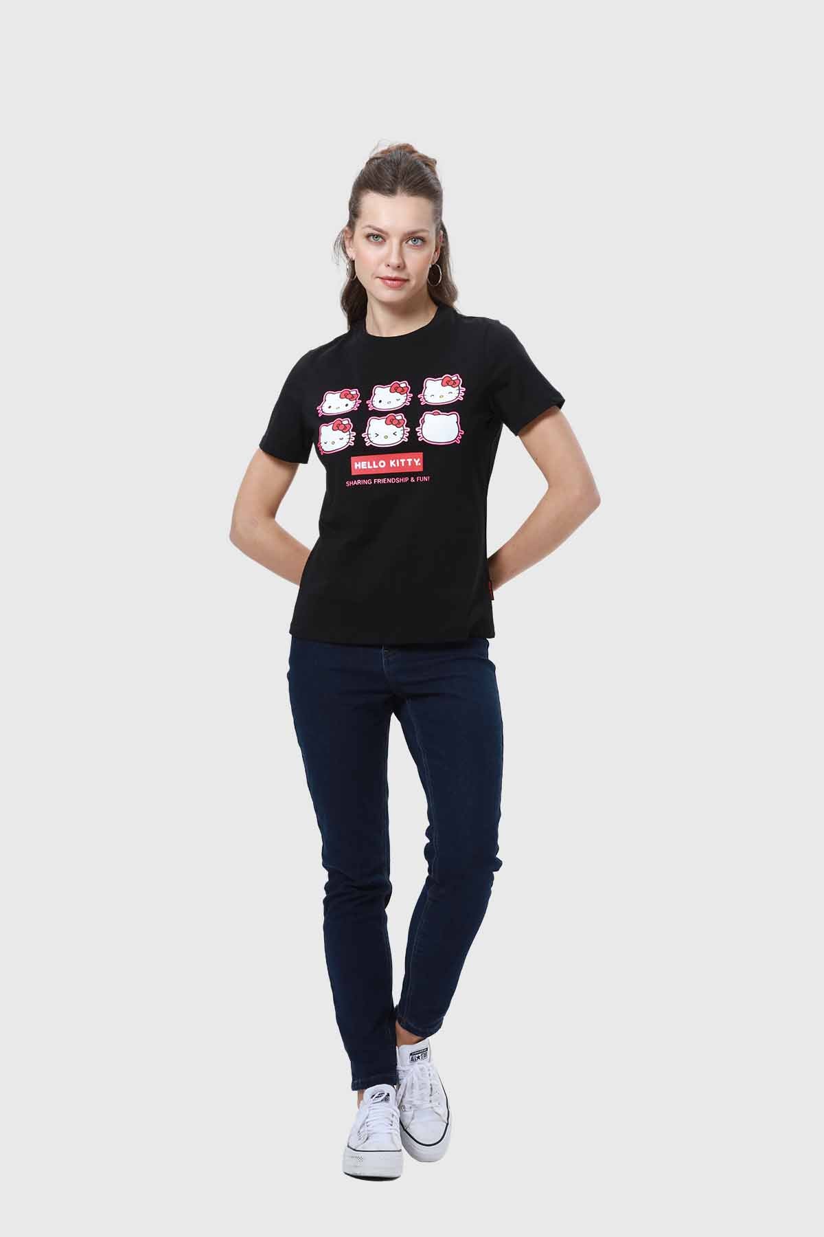 Polera Hello Kitty Negra