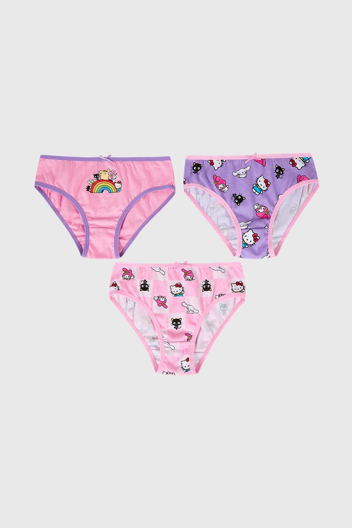 Calzón Tripack Hello Kitty Rosado