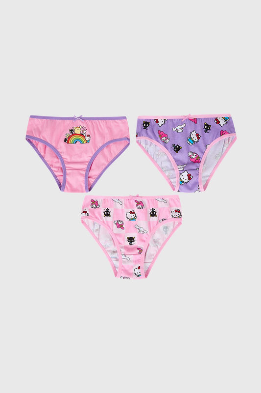Calzón Tripack Hello Kitty Rosado